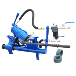 Chisel bit integral drill rod grinder